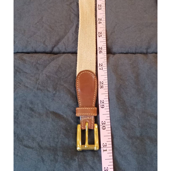 J. Crew Belt Womens 28 Classic Preppy Leather Canvas Retro Basic Simple Everyday - Picture 3 of 4